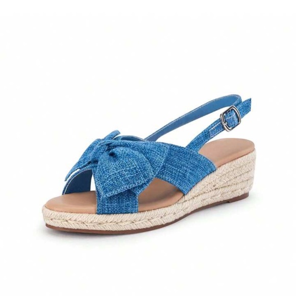 Coutgo Platform Espadrille Slingback Summer Dress Sandals - Picture 4 of 10